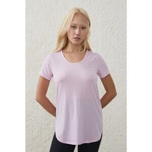 Body Cotton On Womens Gym T Shirt Large Purple Round Neck Relaxed NWT
